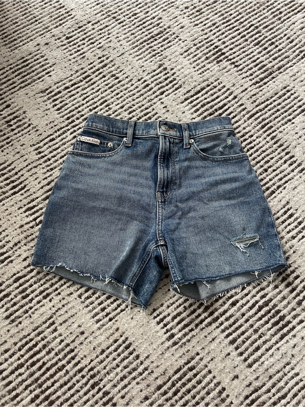 Calvin Klein | Frayed Jean Shorts - Blue